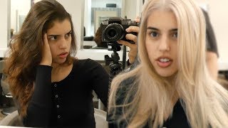 MY CRAZY HAIR TRANSFORMATION  brunette to platinum blonde [upl. by Nico404]