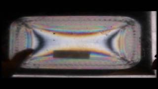 View Stress in Transparent Materials  Recycled LCD Polarizers [upl. by Sueaddaht369]