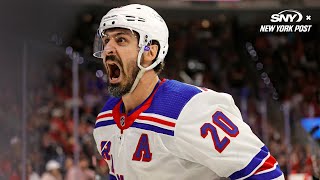 Chris Kreider hat trick completes wild Rangers rally to eliminate Hurricanes in Game 6 [upl. by Orlosky]