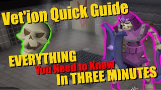 VetionCalvarion in THREE Minutes  A Quick Boss Guide  OSRS [upl. by Mcneil797]