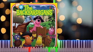 The Backyardigans Castaways Piano Cover Midi tutorial Sheet app Karaoke [upl. by Enomys]