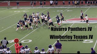 Navarro Panthers JV Football at Wimberley Texans JV [upl. by Nnylacissej]