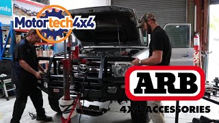 EP2 ARB Summit Bar Install at Motortech 4X4 4WD New Zealand 76 Series Build [upl. by Drahnreb]