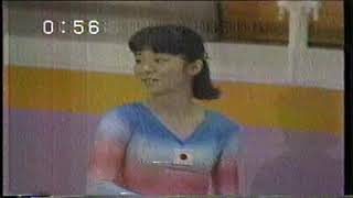 大八木千尋（日本）段違い平行棒1984ロサンゼルスオリンピック団体規定 [upl. by Hosfmann]