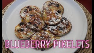 Blueberry Pikelets  블루베리 파이클렛  블루베리 팬케이크  Hoju Ajime Easy pikelets recipeEasy breakfast [upl. by Munafo]