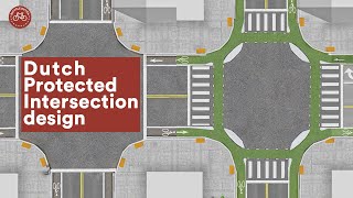 Intersection design the Dutch  cycle friendly  way [upl. by Jamima]