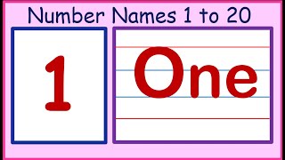 Number Names 1 20  Number spelling  Learn Numbers  1 to 20 Spelling  Number Names for kids [upl. by Nievelt]