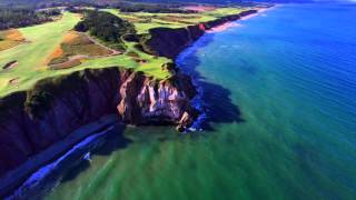 16th Hole Cabot Cliffs flyover [upl. by Reifinnej]