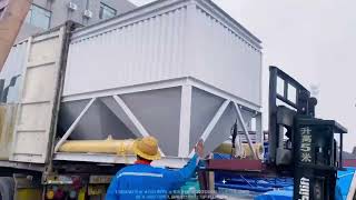 80T Horizontal Cement Silo Delivered by 40ft Container [upl. by Dasi]