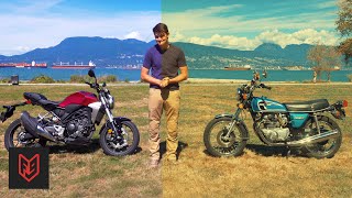 Vintage CB360T vs Modern CB300R – Motorcycle Evolution Test [upl. by Kirchner]