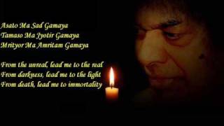 Sri Sathya Saibaba singing quotAsato Ma Sad Gamayaquot [upl. by Anor]