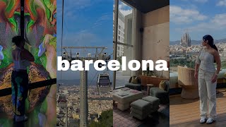 barcelona vlog  la boqueria moco museum montjuic cable car la selva etc [upl. by Dranik]