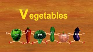 Learn the ABCs in LowerCase quotvquot is for vegetables and violin [upl. by Llerdnek]