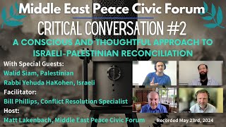 Critical Conversation 2  Groundbreaking PalestinianIsraeli Conversations [upl. by Salba452]