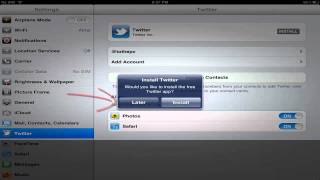 Setup amp add Twitter account on iPad [upl. by Nyliac]