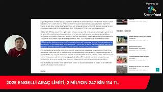 ENGELLİ ARAÇ LİMİTİ 2 MİLYON 247 BİN 114 TL engelliaraç ötv otv 2025 [upl. by Arleyne426]