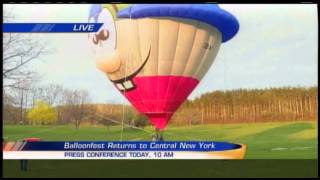 Brandon Roth reports from a hot air balloon live on Today in CNY [upl. by Granoff]