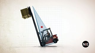 Stability Triangle  Forklift  3D Animation [upl. by Giddings]