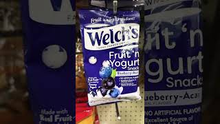 Welch’s Fruit ‘N Yogurt Snacks BlueberryAçaí shorts food snacks [upl. by Eelatan]