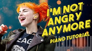 Paramore  I’m Not Angry Anymore  Piano Tutorial [upl. by Conrado]