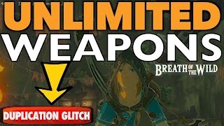 UNLIMITED Weapon Duplication Glitch  Zelda Breath of the Wild  Patched [upl. by Knox]