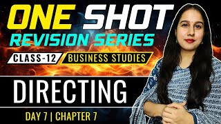 Directing  One Shot  Class 12  Business Studies  Neha Jangid [upl. by Neros]