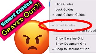 How to Fix Indesign CC Smart Guides Grayed Out Greyed Out [upl. by Aerdnaed]