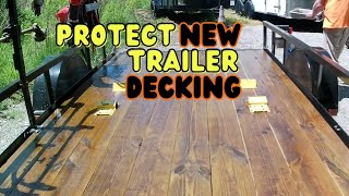 Staining and Protecting Trailer Decking  Using Used Motor Oil [upl. by Ecarret893]