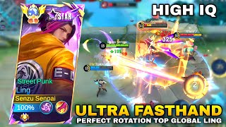 LING ULTRA FASTHAND  HIGH IQ  SMART TARGETING amp PERFECT ROTATION Ling Gameplay Mobile Legends [upl. by Anirok241]