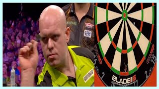 Darts fans perplexed at Michael van Gerwens worst visit to the oche on television [upl. by Kapeed]