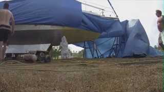 Boat refit Etch Priming My Aluminum Sailboat In Panama  UNTIE THE LINES 33 [upl. by Lareine45]