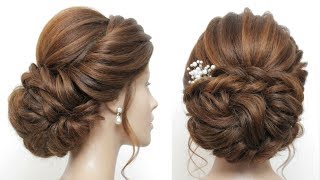 New Low Messy Bun Bridal Hairstyle For Long Hair Wedding Updo Tutorial [upl. by Leahcimal944]