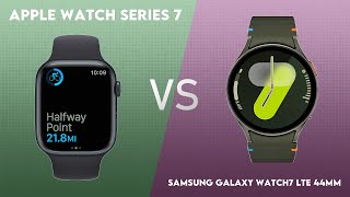 Apple Watch Series 7 vs Samsung Galaxy Watch7 LTE 44mm Comparison [upl. by Enylecoj]