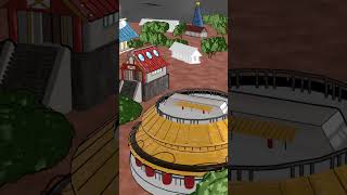 KONOHA VILLAGE  30 seconds of 3D ep1 blender 3dmodeling indiedev gamedev naruto konoha 3dart [upl. by Ahsaek]