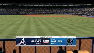 MLB The Show 24 PS5 Miami Marlins Season Game 156 ATL  MIA [upl. by Sinegold]