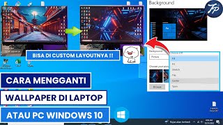 Cara Mengganti Wallpaper Di Laptop Atau PC Windows 10  Ubah Wallpaper Di Windows 10 [upl. by Swanhildas]