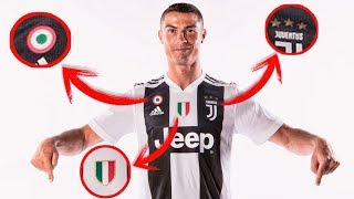 ¿QUÉ SIGNIFICAN LAS INSIGNIAS DE LA CAMISETA DE LA JUVENTUS 201819 [upl. by Adrahc]