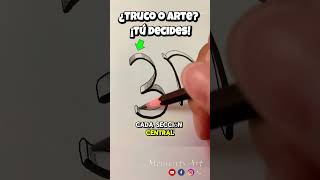 ¡Increíble Cómo Crear un 3D🎨Perfecto con Dos Lápices🖍️ 3d shorts arte trucos [upl. by Lledal497]