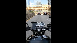 Wacker Drive in Chicago – Triumph Bonneville Black 1200CC [upl. by Bowles]