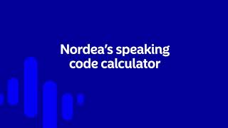 Nordeas talking code calculator  Nordea Pankki [upl. by Basir]