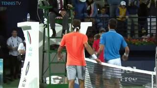 Roger Federer Championship point vs Novak Djokovic in 2015 ATP Dubai Final [upl. by Letti]