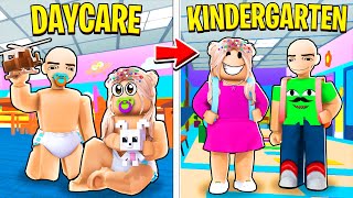 DAYCARE TO KINDERGARTEN IN ROBLOX ALL PARTS Funny Roblox Moments [upl. by Osbert266]