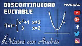 Discontinuidad evitable de una función definida “a trozos” BACHILLERATO MATEMÁTICAS [upl. by Nylodnew362]