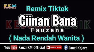 Remix Tiktok  CIINAN BANA  Fauzana KARAOKE  Nada Rendah Wanita [upl. by Pember]