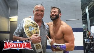 Zack Ryder celebrates his Intercontinental Title victory with Razor Ramon WrestleMania 32 Exclusive [upl. by Orlan]