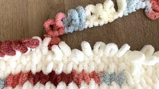 How to Make a Loop Yarn Blanket [upl. by Vierno]