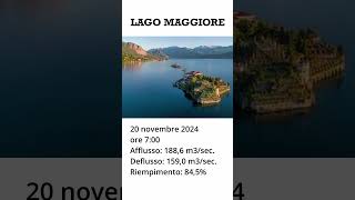 Lago Maggiore livelli idrometrici 20 novembre 2024 ore 7 short [upl. by Edaw961]