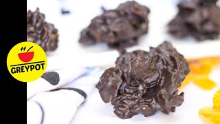 Chocolate Cornflakes Clusters  No Bake Cookies 3 Ingredients Recipe [upl. by Flanagan]