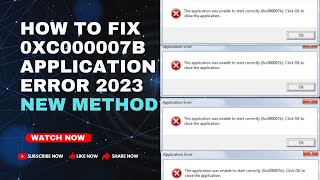 How to Fix 0xc000007b Application Error  0xc00007b error fix  Fix Error 0xc00007b in Windows 10 [upl. by Greeson]