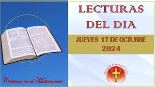 LECTURAS DEL DIA  17 DE OCTUBRE [upl. by Jaban]